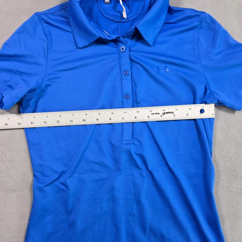 Under Armour Polo Womens Extra Small Blue HeatGear Fitted Solid